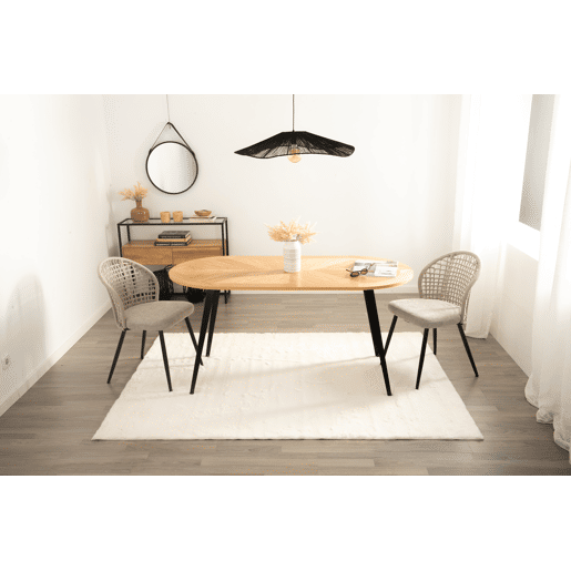 Mesa de jantar oval fixa KITTY Mesa de jantar oval fixa KITTY