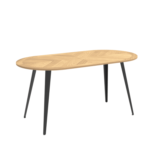 Mesa de jantar oval fixa KITTY Mesa de jantar oval fixa KITTY