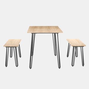 Conjunto de mesa com 2 bancos LANAI