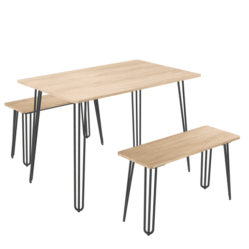 Conjunto de mesa com 2 bancos LANAI Conjunto de mesa com 2 bancos LANAI