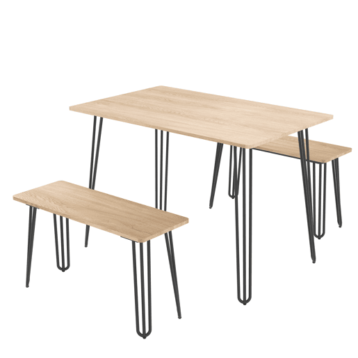 Conjunto de mesa com 2 bancos LANAI Conjunto de mesa com 2 bancos LANAI
