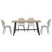Conjunto 1 mesa y 4 sillas de comedor color roble PRAGA Conjunto 1 mesa y 4 sillas de comedor color roble PRAGA Roble