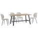 Conjunto 1 mesa y 4 sillas de comedor color roble PRAGA Conjunto 1 mesa y 4 sillas de comedor color roble PRAGA Roble