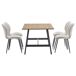 Conjunto 1 mesa y 4 sillas de comedor color roble PRAGA Conjunto 1 mesa y 4 sillas de comedor color roble PRAGA Roble