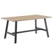 Conjunto 1 mesa y 4 sillas de comedor color roble PRAGA Conjunto 1 mesa y 4 sillas de comedor color roble PRAGA Roble