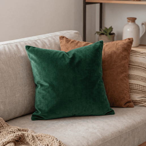 Almofada de veludo VELOUR 45x45cm verde