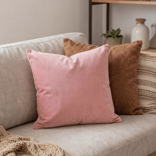 Almofada de veludo VELOUR 45x45cm rosa