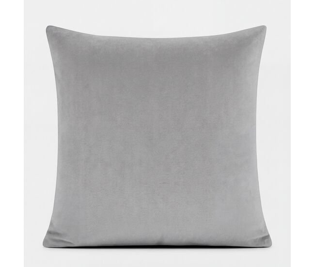 Cojín terciopelo velour 45x45cm color gris claro