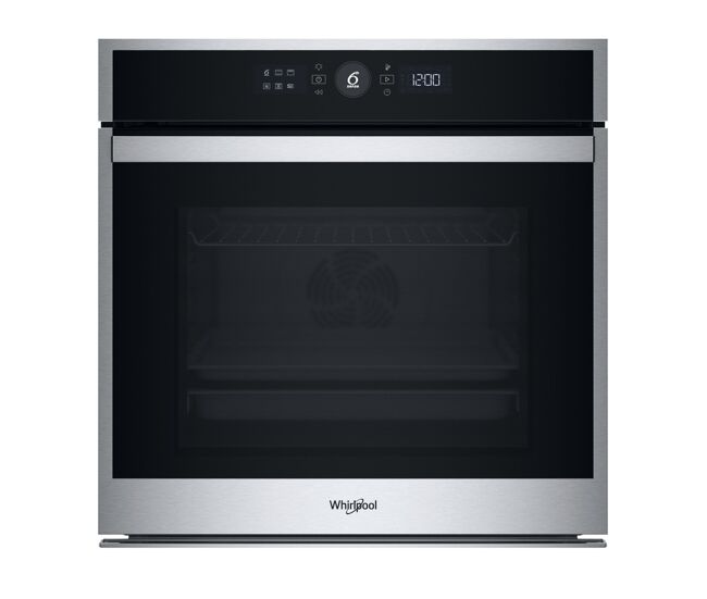 Horno - Whirlpool WOI4S8PM1XA, Multifunción, Pirolítico e hidrolítico, 73 l, 59.5 cm, Tecnología 6th Sense, Steam+, Air Fry, Inox