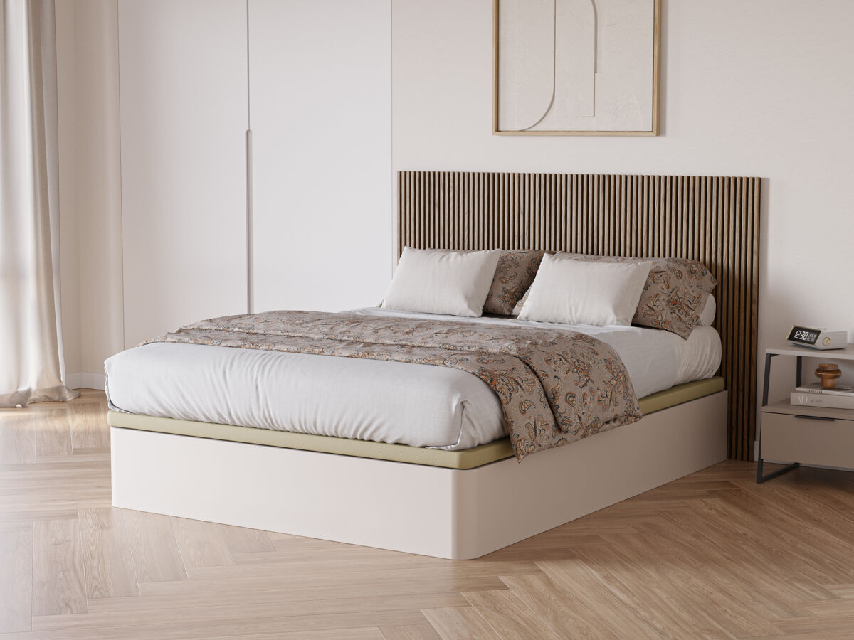 Canapé abatible 150x190cm color champagne windy somnalis