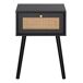 Mesita de noche NARO un cajón color negro Mesita de noche NARO un cajón color negro Negro/ Madera
