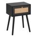 Mesita de noche NARO un cajón color negro Mesita de noche NARO un cajón color negro Negro/ Madera