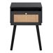 Mesita de noche NARO un cajón color negro Mesita de noche NARO un cajón color negro Negro/ Madera