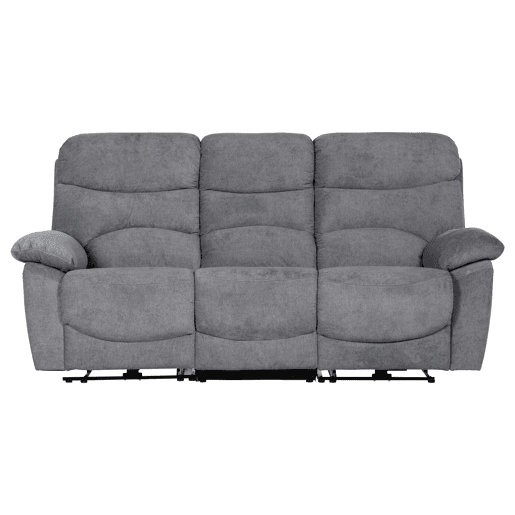 Sofá 3 lugares 2 assentos relax elétricos ESPRIT cinza escuro