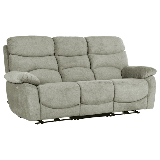 Sofá 3 lugares 2 assentos relax elétricos ESPRIT cinza bege Sofá 3 lugares 2 assentos relax elétricos ESPRIT cinza bege