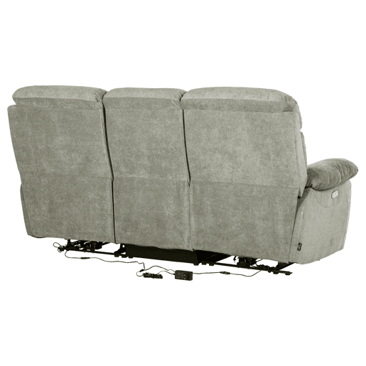 Sofá 3 lugares 2 assentos relax elétricos ESPRIT cinza bege Sofá 3 lugares 2 assentos relax elétricos ESPRIT cinza bege