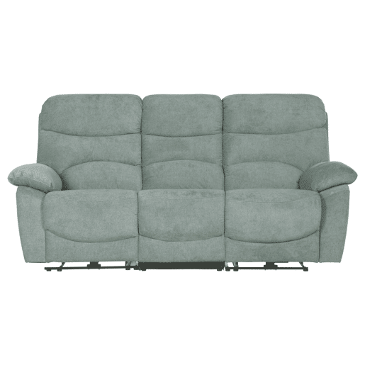 Sofá 3 lugares 2 assentos relax elétricos ESPRIT cinza verde