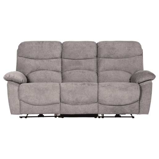Sofá 3 lugares 2 assentos relax elétricos ESPRIT cinza vison