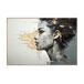 Pintura original EMMA láser 60x90cm marca MARCOMUEBLE Pintura original EMMA láser 60x90cm marca MARCOMUEBLE Negro/ Dorado