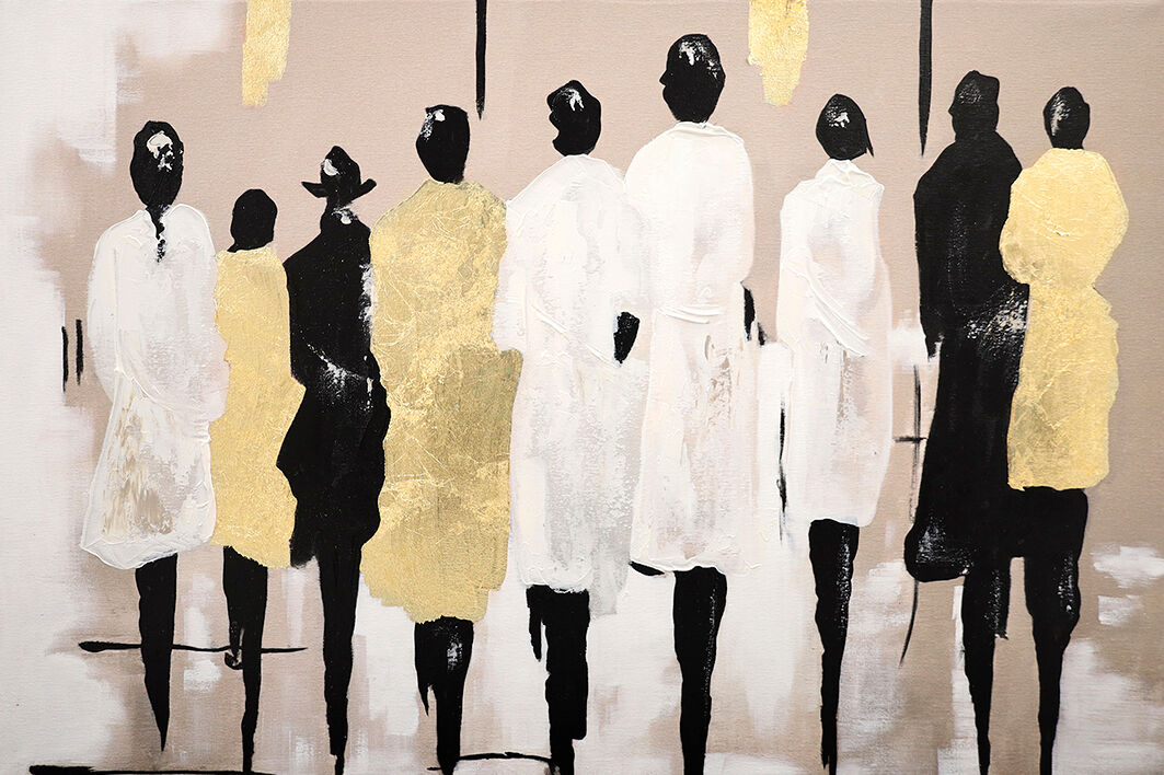 Pintura original TRIBU láser 60X90cm marca MARCOMUEBLE 