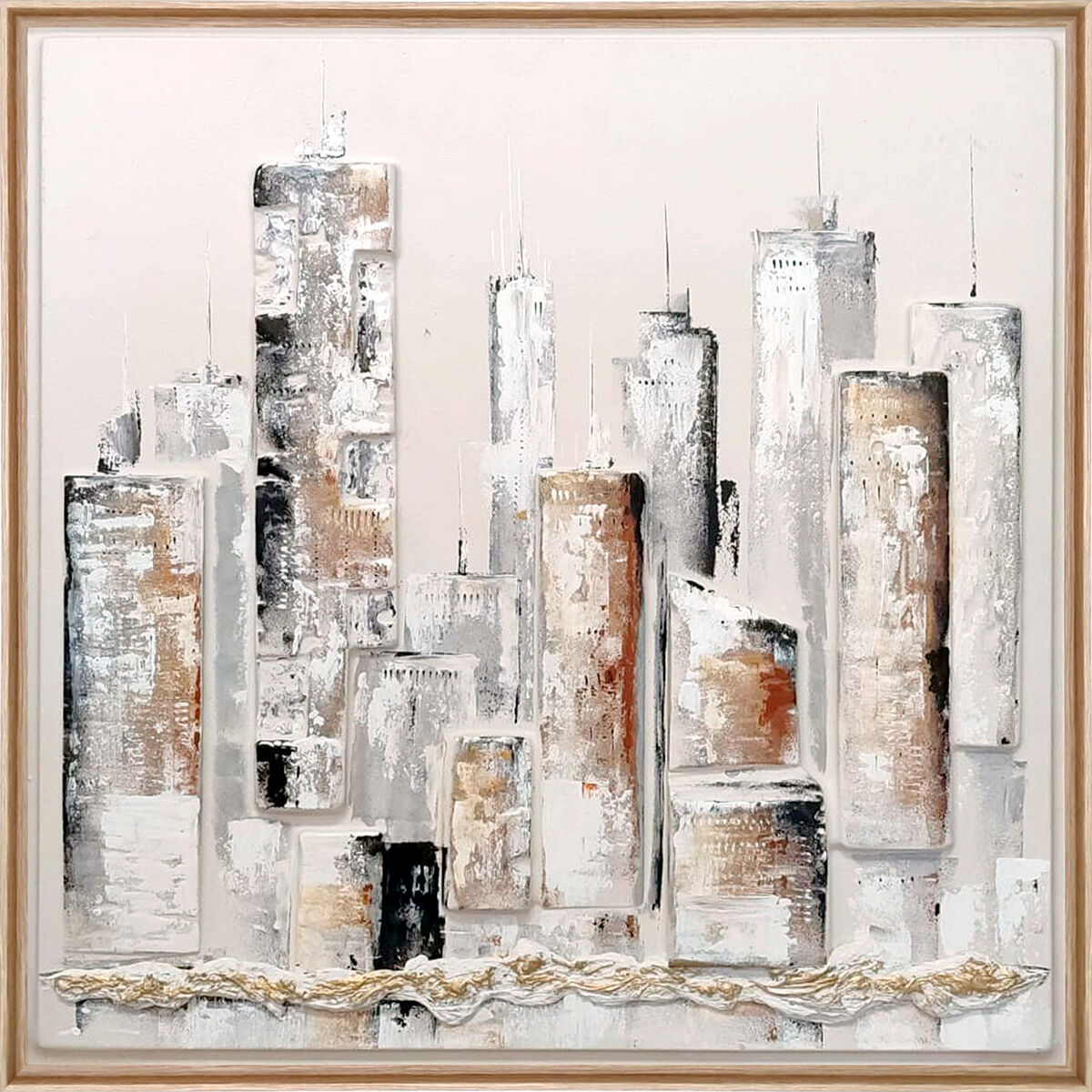 Pintura original CHICAGO 93cm relieve marca MARCOMUEBLE 