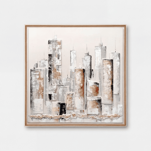 Pintura original com relevo CHICAGO 93cm marca MARCOMUEBLE