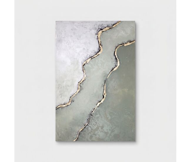 Pintura original onda verde xxl 118cm