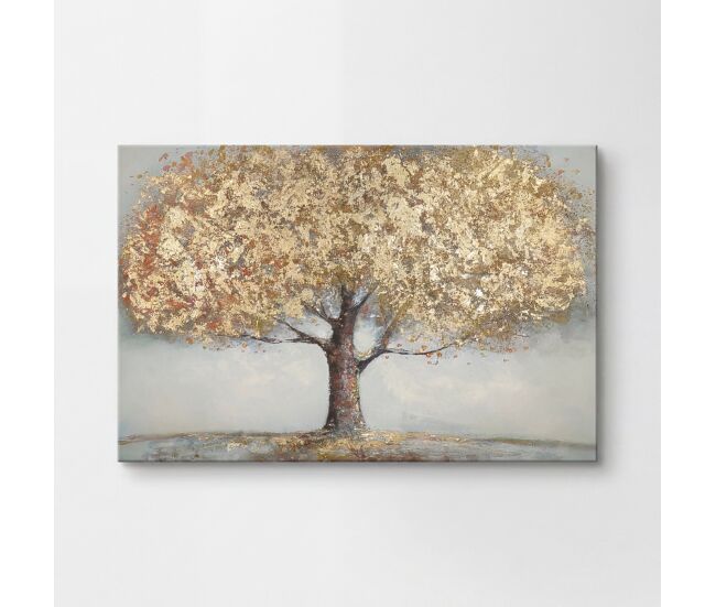 Pintura original arbol dorado xxl 118cm