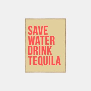 Pintura arte deco SAVE WATER 40x50cm de MARCOMUEBLE