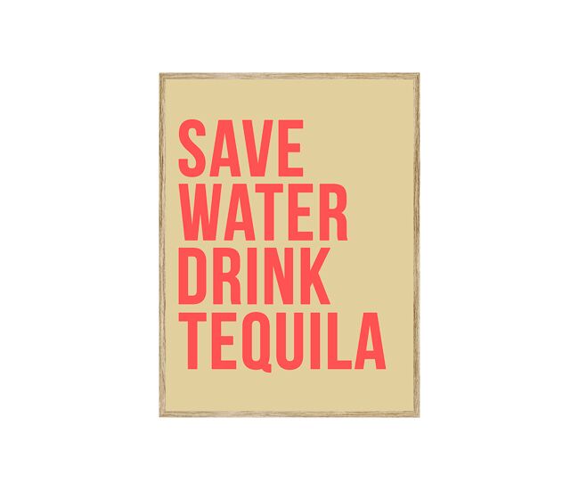 Cuadro deco art save water 40x50cm