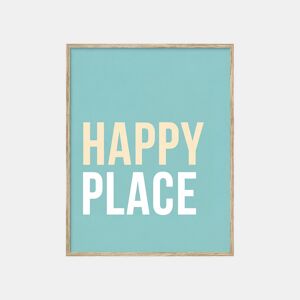Pintura arte deco HAPPY PLACE 50x40cm marca MARCOMUEBLE