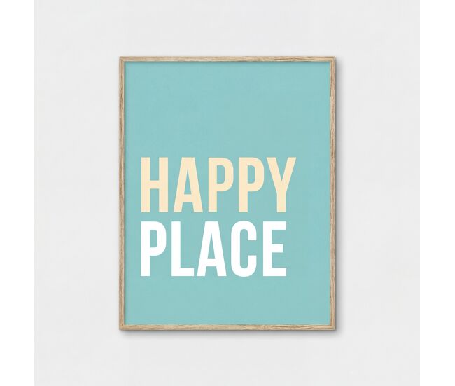 Cuadro deco art happy place 50x40cm