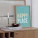 Cuadro deco art HAPPY PLACE 50x40cm marca MARCOMUEBLE Cuadro deco art HAPPY PLACE 50x40cm marca MARCOMUEBLE Turquesa