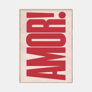 Pintura arte deco AMOR ROJO 50x70cm marca MARCOMUEBLE