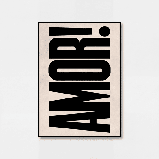 Pintura arte deco AMOR NEGRO 50x70cm marca MARCOMUEBLE