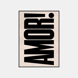 Pintura arte deco AMOR NEGRO 50x70cm marca MARCOMUEBLE