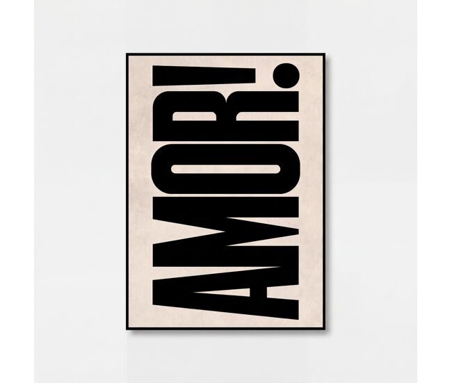 Cuadro deco art amor negro 50x70cm