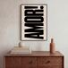 Cuadro deco art AMOR 50x70cm marca MARCOMUEBLE Cuadro deco art AMOR 50x70cm marca MARCOMUEBLE Negro