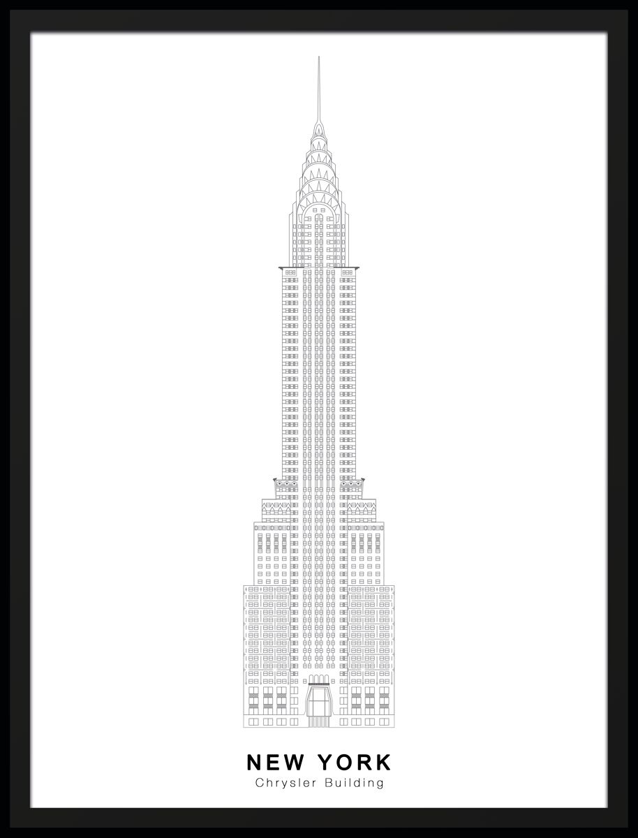 Cuadro CHRYSLER BUILDING 40x30cm marca MARCOMUEBLE 