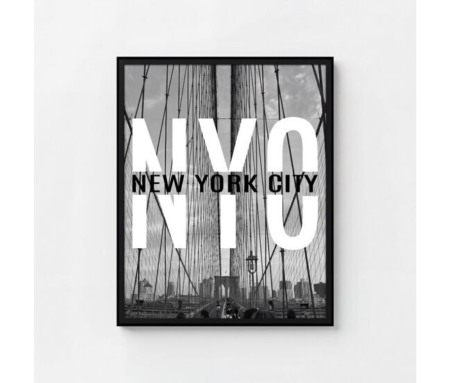 Cuadro puente brooklyn 50x40cm marca marcomueble