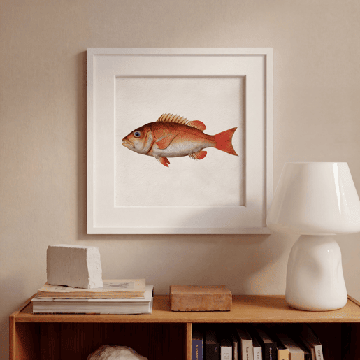 Pintura PEZ NARANJA 42x42cm marca MARCOMUEBLE