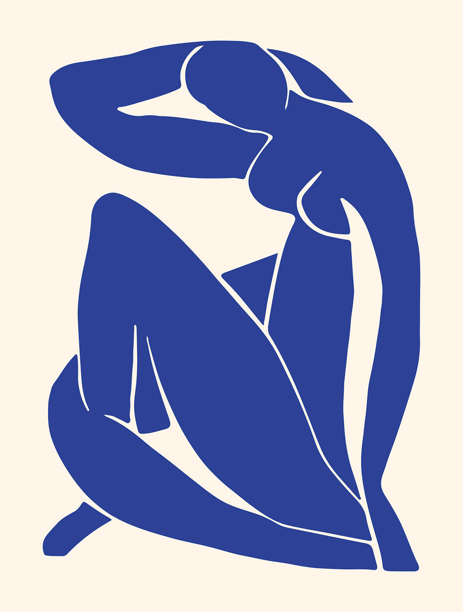 Lámina DAMA AZUL I 40x30cm marca MARCOMUEBLE 