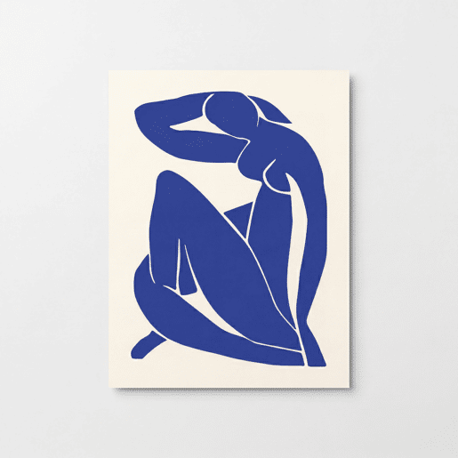 Gravura DAMA AZUL I 40x30cm marca MARCOMUEBLE