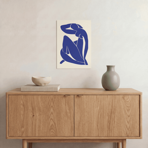 Gravura DAMA AZUL I 40x30cm marca MARCOMUEBLE