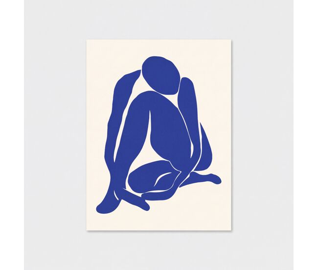 Lámina decorativa dama azul ii 40x30cm