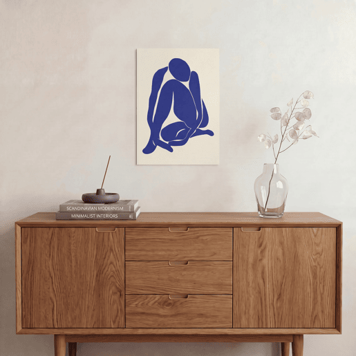 Gravura DAMA AZUL II 40x30cm marca MARCOMUEBLE