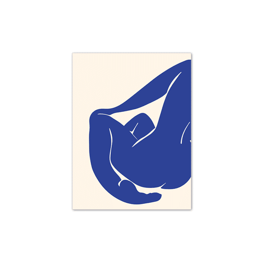 Gravura DAMA AZUL III 40x30cm marca MARCOMUEBLE
