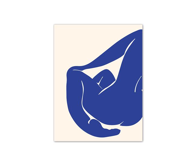 Lámina dama azul iii 40x30cm marca marcomueble