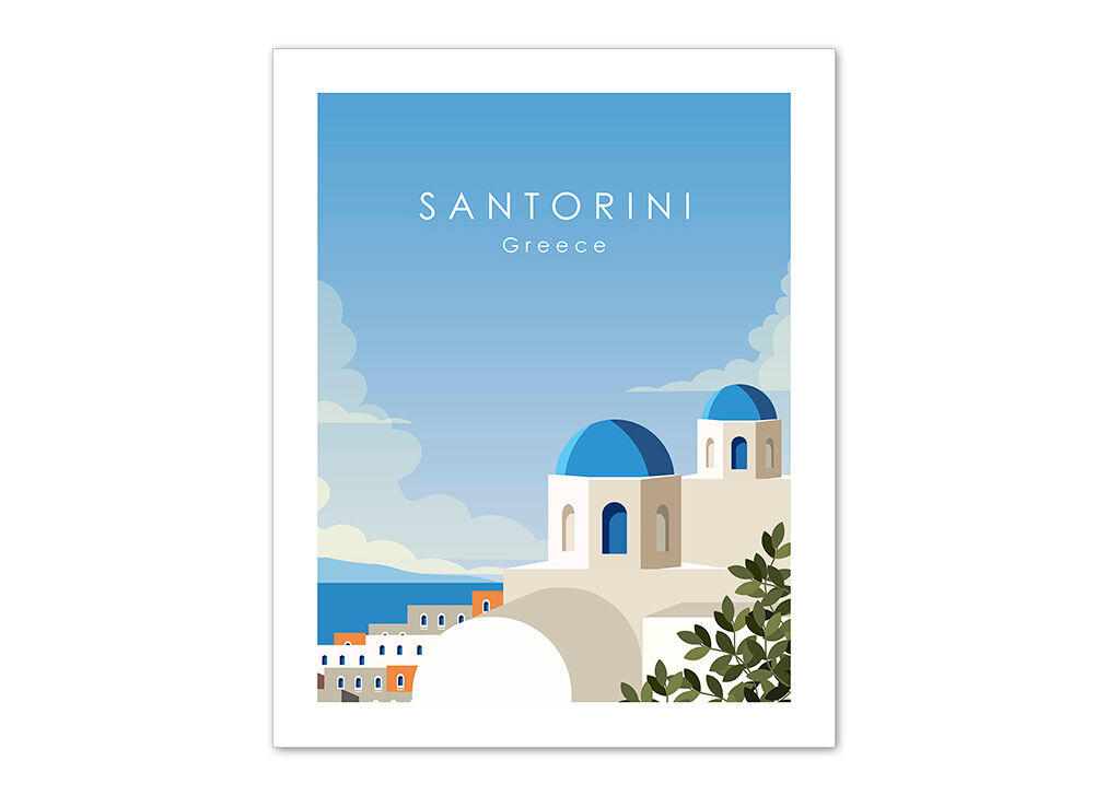Lámina SANTORINI 50x40cm marca MARCOMUEBLE