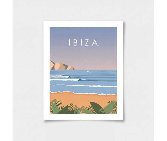 Lámina decorativa ibiza 50x40cm color azul
